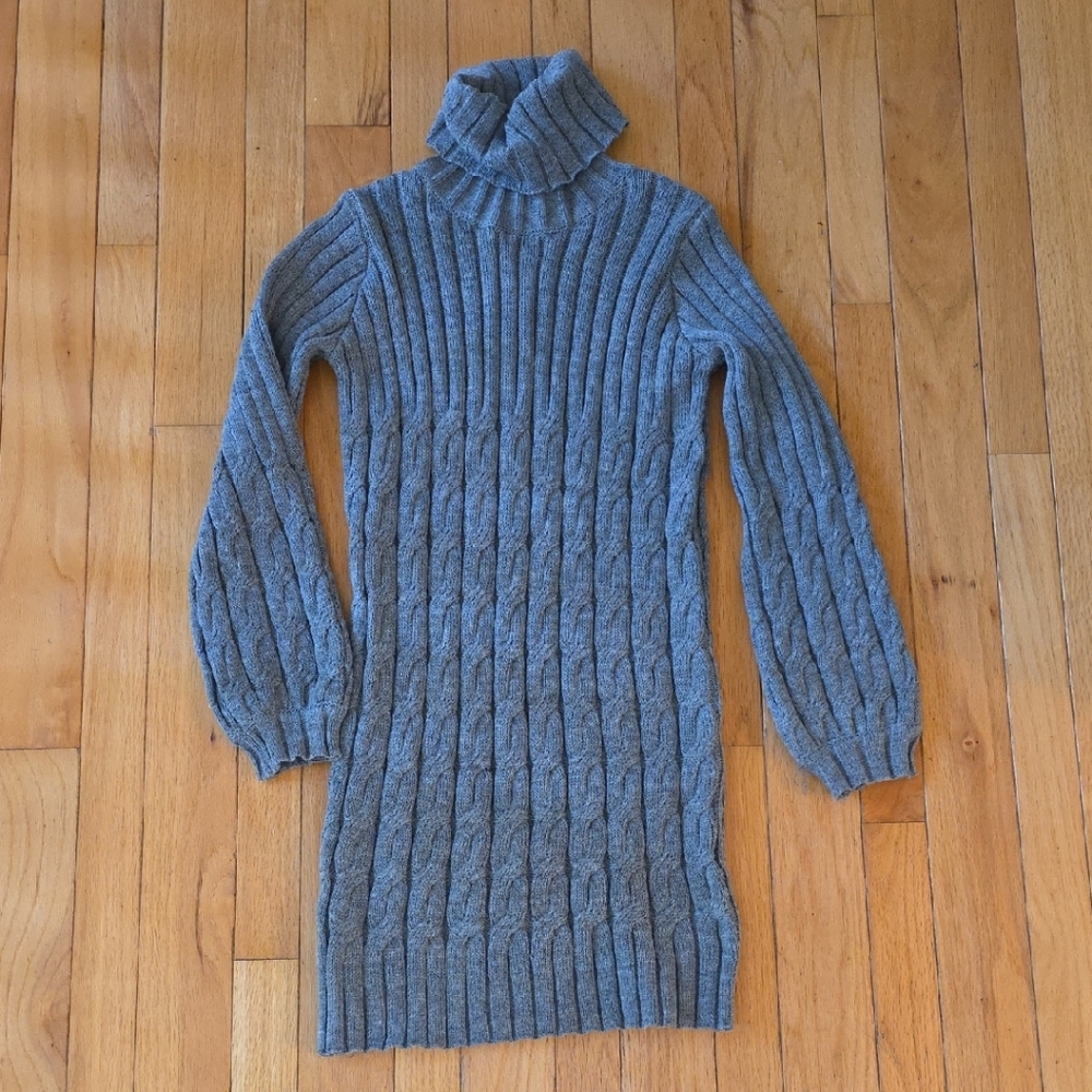 Vici Ribbed Gray Turtleneck Sweater